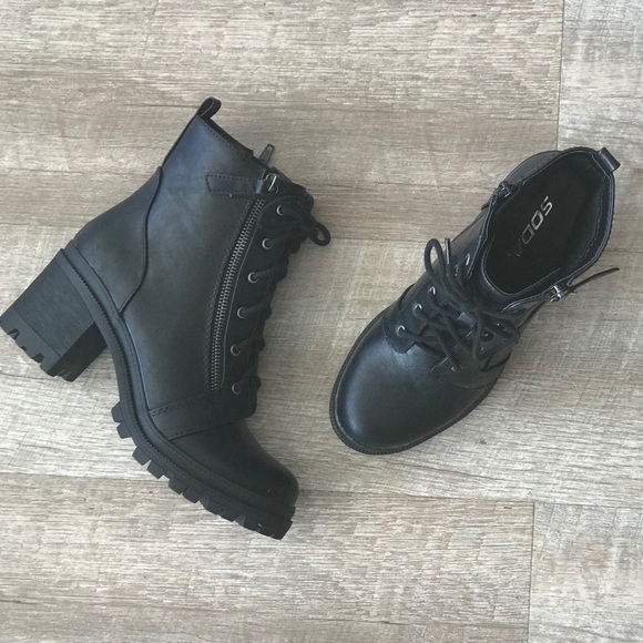 Soda Black Military Combat LaceUp Lug Boot - Picture 7 of 8